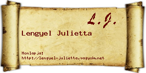 Lengyel Julietta névjegykártya